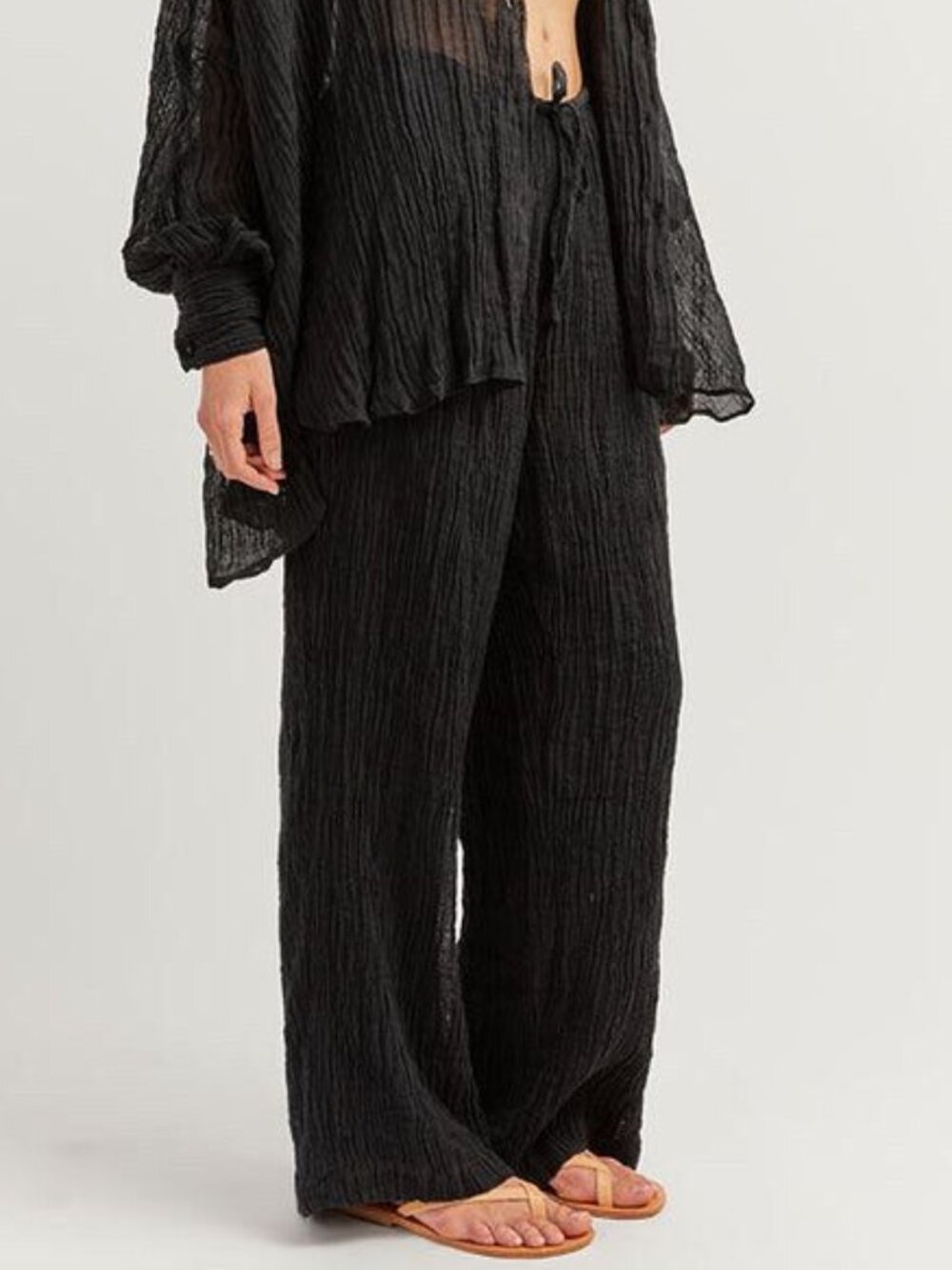 NICOL BLACK DRAWSTRING PANT